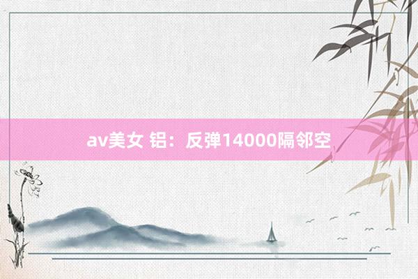 av美女 铝：反弹14000隔邻空