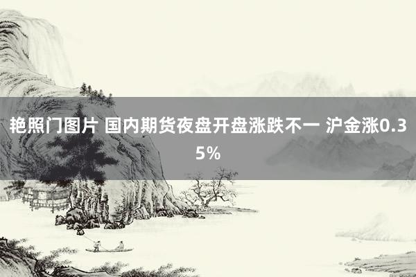 艳照门图片 国内期货夜盘开盘涨跌不一 沪金涨0.35%