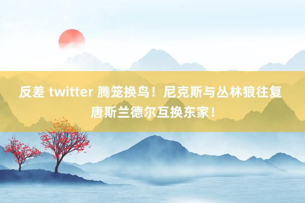 反差 twitter 腾笼换鸟！尼克斯与丛林狼往复 唐斯兰德尔互换东家！