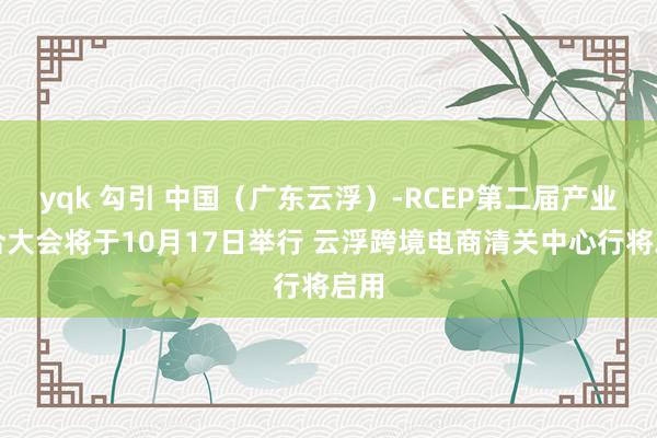 yqk 勾引 中国（广东云浮）-RCEP第二届产业配合大会将于10月17日举行 云浮跨境电商清关中心行将启用