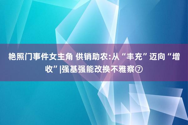 艳照门事件女主角 供销助农:从“丰充”迈向“增收”|强基强能改换不雅察⑦