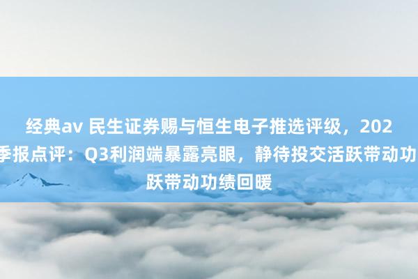 经典av 民生证券赐与恒生电子推选评级，2024年三季报点评：Q3利润端暴露亮眼，静待投交活跃带动功绩回暖