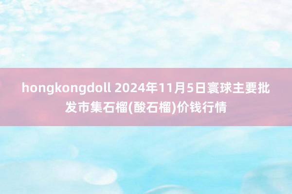 hongkongdoll 2024年11月5日寰球主要批发市集石榴(酸石榴)价钱行情