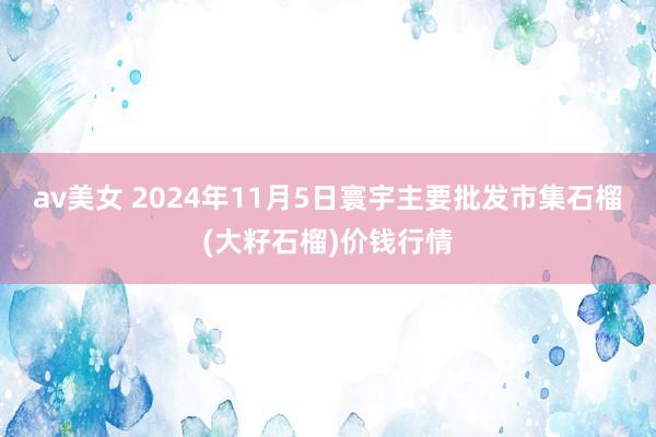 av美女 2024年11月5日寰宇主要批发市集石榴(大籽石榴)价钱行情