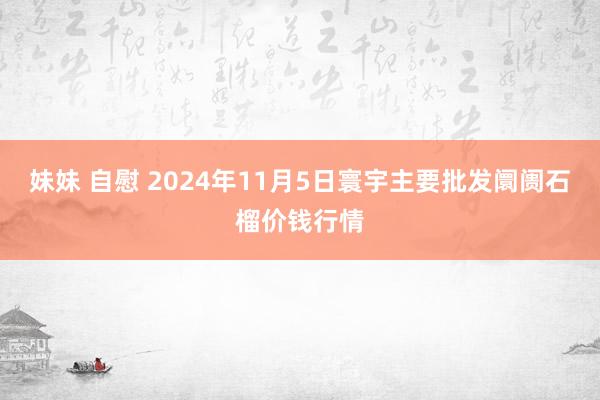 妹妹 自慰 2024年11月5日寰宇主要批发阛阓石榴价钱行情