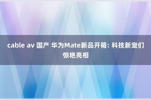 cable av 国产 华为Mate新品开箱: 科技新宠们惊艳亮相