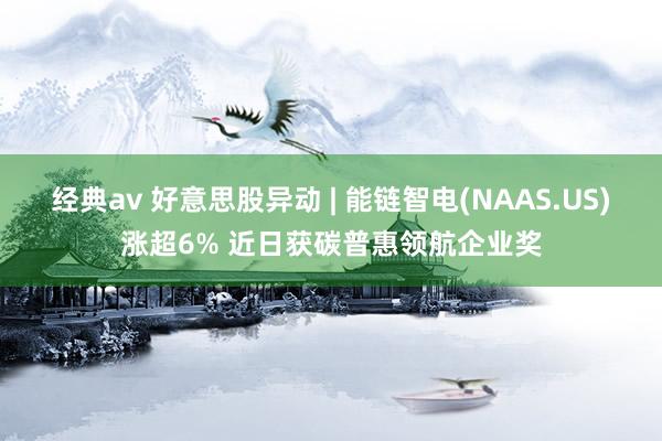 经典av 好意思股异动 | 能链智电(NAAS.US)涨超6% 近日获碳普惠领航企业奖