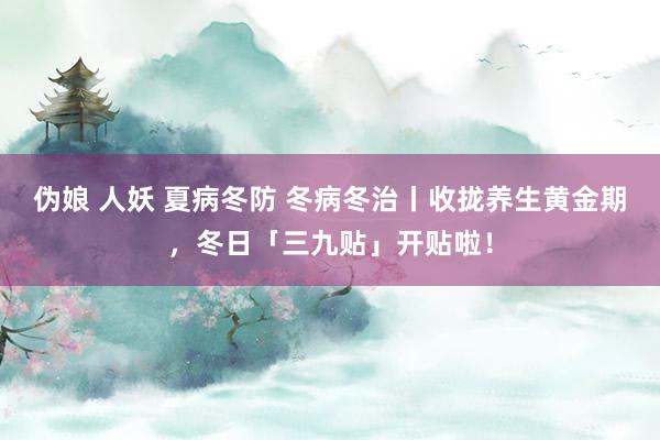 伪娘 人妖 夏病冬防 冬病冬治丨收拢养生黄金期，冬日「三九贴」开贴啦！