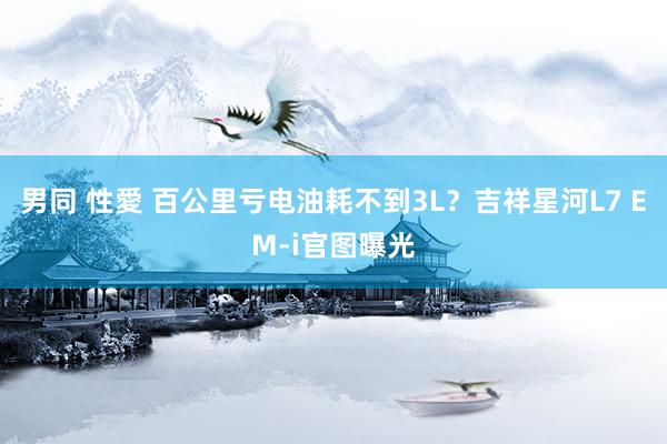 男同 性愛 百公里亏电油耗不到3L?吉祥星河L7 EM-i官图曝光