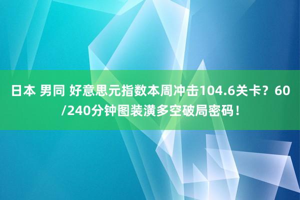 日本 男同 好意思元指数本周冲击104.6关卡?60/240分钟图装潢多空破局密码!