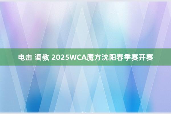 电击 调教 2025WCA魔方沈阳春季赛开赛