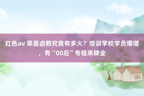 红色av 荣昌卤鹅究竟有多火?培训学校学员爆增,有“00后”专程来肆业